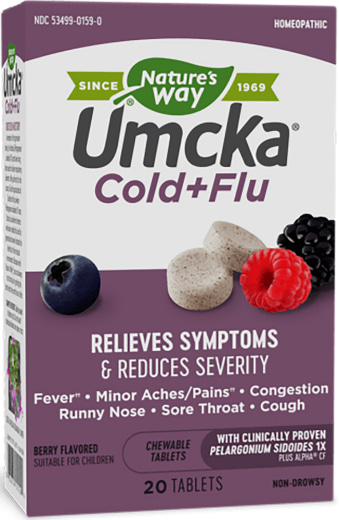 Umcka raffreddore + influenza (frutti di bosco), 20 Compresse