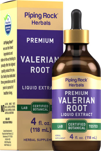 Extracto líquido de raíz de valeriana sin alcohol, 4 fl oz (118 mL) Cseppentőpalack