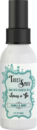 Vanilla Mint Toilet Spray, 2 fl oz (59 mL) Spray Bottle