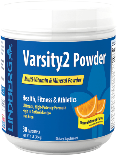 Varsity 2 Powder Multi-Vitamin & Mineral (Natural Orange) 30-day supply, 1 lb (454 g) Bottle