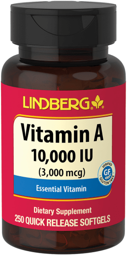Vitamina A, 10,000 IU, 250 Geluri cu eliberare rapidă