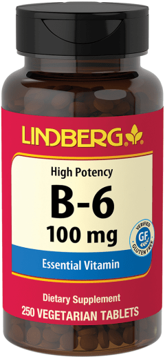 Vitamin B-6, 100 mg, 250 Vegetarian Tablets