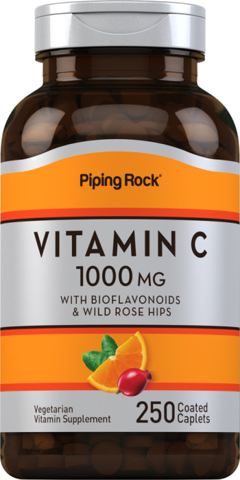 Vitamine C 1000mg avec bioflavonoïdes et églantier, 250 Petits comprimés enrobés