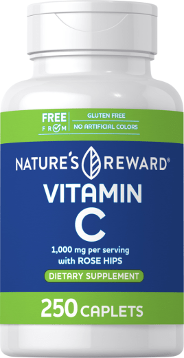 Vitamin C 1000 mg with Rosehips, 250 Caplets