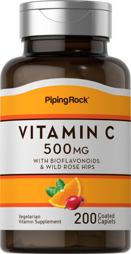 Vitamina C 500mg cu bioflavonoide şi fructe de măceş, 200 Tablete cu înveliş solubil protejate