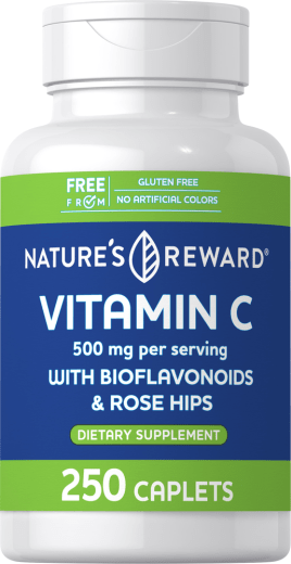 Vitamin C 500 mg with Bioflavonoids & Rose Hips, 250 Caplets