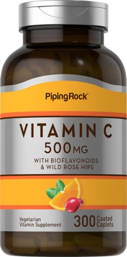 Vitamin C 500mg w/ Bioflavonoid & Rose Hip, 300 Caplet Bersalut