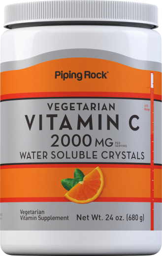 Vitamina C en polvo, pura, 2000 mg (por porción), 24 oz (680 g) Botella/Frasco
