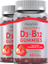 Vitamin D3 + B12 (Delicious Strawberry), 60 Vegetarian Gummies, 2  Bottles
