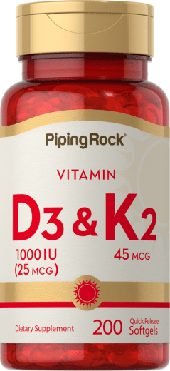 D3- és K2-vitamin, 45 mcg, 200 Gyorsan oldódó szoftgél