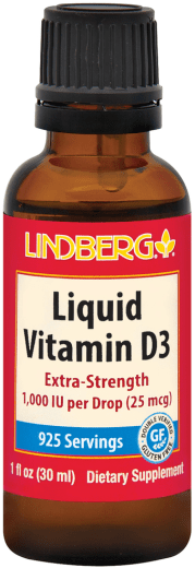 Cecair Vitamin D3 1000 IU (setiap titis), 1 fl oz (30 mL) Botol