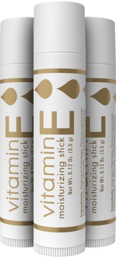 Vitamin E Moisturizing Stick, 0.1 oz (3.5 g) Tubes, 3  Tubes