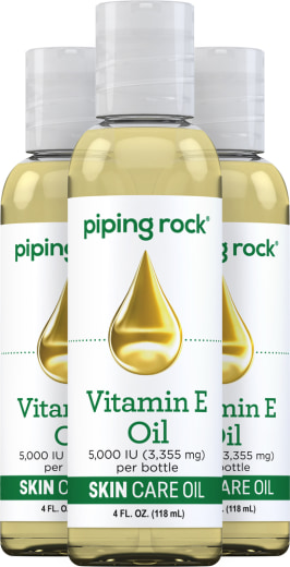 E vitamini Saf Doğal Cilt Yağı , 5000 IU, 4 fl oz (118 mL) Şişeler, 3  Şişeler