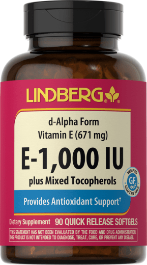 Vitamín E so zmesou tokoferolov, 1000 IU, 90 Mäkké kapsuly