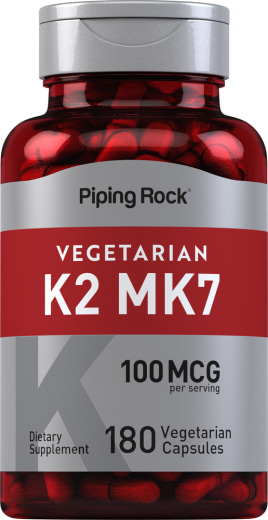 K-2 Vitamini, 100 mcg, 100 mcg (porsiyon başına), 180 Vejetaryen Kapsüller