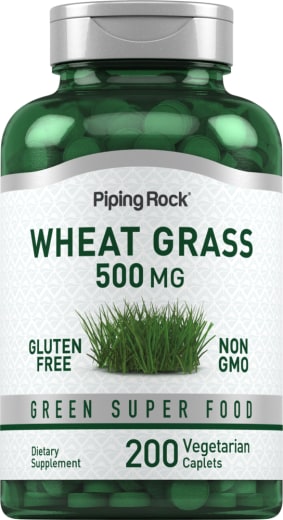 Erva de trigo , 500 mg, 200 Vegetariana Comprimidos oblongos