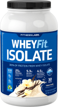 De protéine de lactosérum WheyFit Isolat (arôme tonique de vanille), 2 lb (908 g) Bouteille