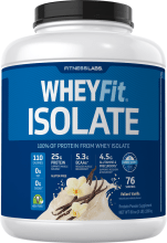 De protéine de lactosérum WheyFit Isolat (arôme tonique de vanille), 5 lb (2.268 kg) Bouteille