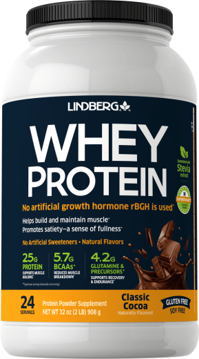 Whey Protein Powder (Classic Cocoa), 2 lb (908 g) Bottle