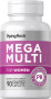 Mega-multi-vitaminer for kvinner, 90 Belagte kapsler