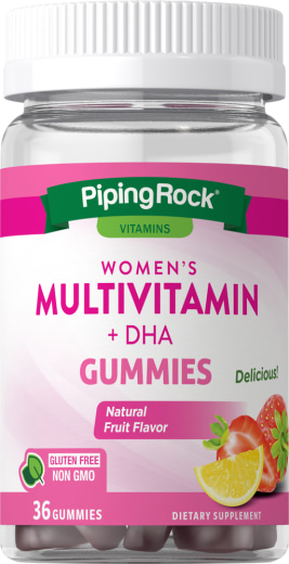 Multivitamin Pranatal dengan DHA (Buah Asli), 36 Gula-Gula Lekit