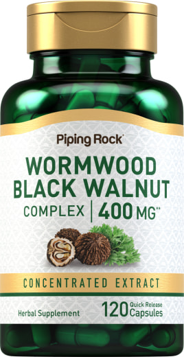 Absintalsem zwarte walnootcomplex, 400 mg, 120 Snel afgevende capsules