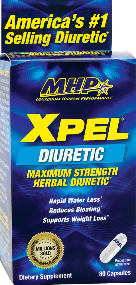Xpel Diuretic, 80 Capsules  PipingRock Health Products