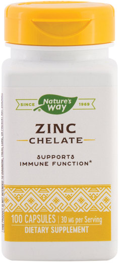 Zinc Chelate, 30 mg, 100 Capsules