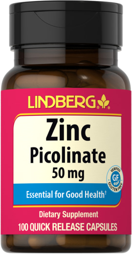 Picolinato de cinc, 50 mg, 100 Cápsulas de liberación rápida