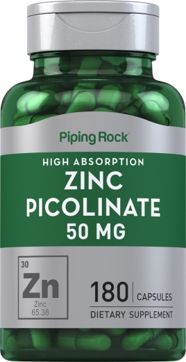Picolinat de zinc (Zinc cu absorbţie ridicată), 50 mg, 180 Capsule cu eliberare rapidă