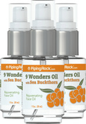 9 Wonders Oil with Sea Buckthorn, 1 fl oz (30 mL) Frasco dispensador, 3  Botellas con bomba 9 Wonders Oil with Sea Buckthorn, 1 fl oz (30 mL) Frasco dispensador, 3  Botellas con bomba