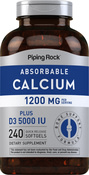 Kalsium Boleh Serap 1,200 mg Serta D 5,000 IU (per hidangan)  240 Gel Lembut Lepas Cepat
