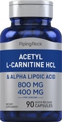 Acetyl L-carnitine 400 mg en alpha liponzuur 200 mg 90 Snel afgevende capsules