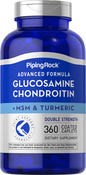 Advanced Double Strength Glucosamine Chondroitin MSM Plus Gurkemeie 360 Belagte kapsler
