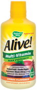 Tekutý multivitamín Alive! (citrus) 30.4 fl oz (900 mL) Fľaša