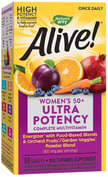 Alive! En-om-dagen multivitamin för kvinnor 50+ 60 Tabletter