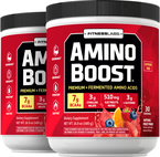 Amino Boost BCAA en polvo (sabor Natural Fruit Punch) 16.9 oz (480 g) Botella/Frasco