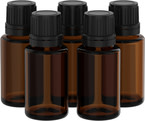 Aromaterápiás 15 ml-es üvegpalackok cseppentőkkel 5 Palackok