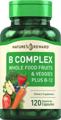 B-vitamiinikompleksi ja B12-vitamiini 120 Kasviskapselit