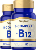 B Complex + VitaminB-12 2 Bottles x 180 Tablets