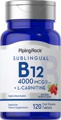 B12 (sublingual) 4000 mcg (pr. portion) + L-carnitin (naturlig bær) 120 Hurtigt opløselige tabletter