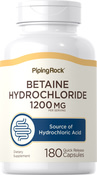 Betaine HCl, 1200 mg (per serving), 180 Quick Release Capsules