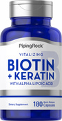 Complesso Biotina 5000 mcg (5 mg) + ALA e cheratina 180 Capsule a rilascio rapido