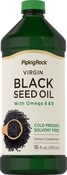 Aceite de semillas negras (granos de comino) - Prensado en frío 16 fl oz (473 mL) Botella/Frasco