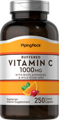 Gebufferde vitamine C 1000 mg met bioflavonoïden en rozenbottels 250 Gecoate capletten