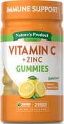C + Zinc Immune Support Gummies (Natural Lemon) 21 Vegane Gummibärchen