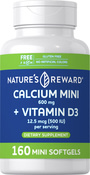 Calcium 600 mg with Vitamin D3 500 IU, 160 Mini Softgels