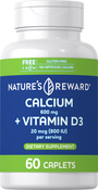 Calcium 600 mg with Vitamin D3 800 IU, 60 Caplets