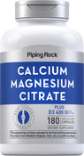 Kalsium og magnesiumsitrat pluss D  (Cal 300mg/Mag 150mg/D3 400IU) (per serving) 180 Hurtigvirkende kapsler