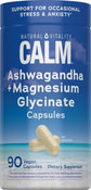 CALM Ashwagandha Magnesium Glycinate, 90 Vegetarian Capsules
